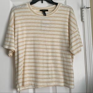 Brand new yellow and white striped top